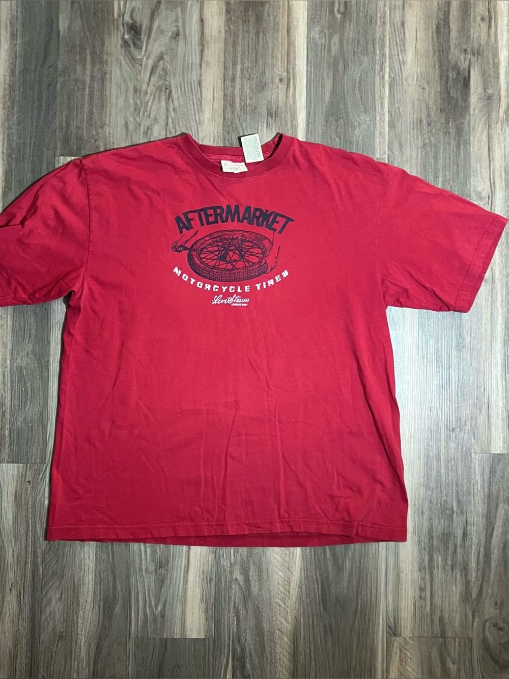 Levi’s Strauss Aftermarket Motorcycle Tires Graphic Print T-shirt Red Size XL